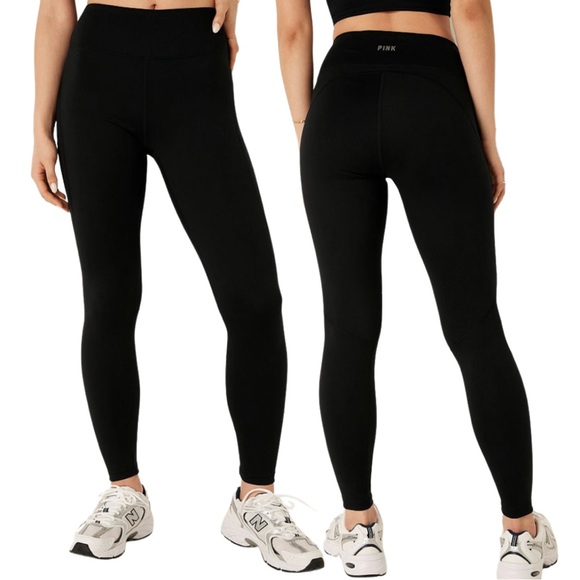 PINK Victoria's Secret Pants - PINK Victoria’s Secret High Waist Workout Black Leggings Size S NWOT